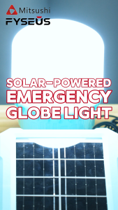 Mitsushi Solar Emergency Led Light Bulb with Power Display Rechargeable Camping Lights Portable Outdoor Night Market Bulbs