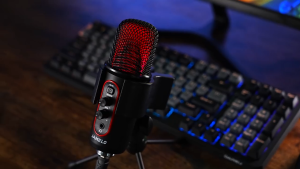 JAMELO USB Mic Condensor Gaming Microphone For PC Dengan Lampu RGB Condenser Microphone Full Set