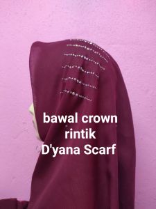Tudung bawal crown rintik