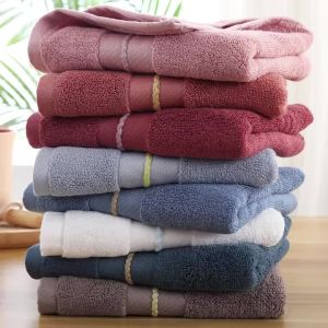 2-Pack White Bamboo Fiber Bathroom Towel Set 34x74cm & 70x140cm Household Hand Face Bath Towels Washcloths Toallas De Baño 타월