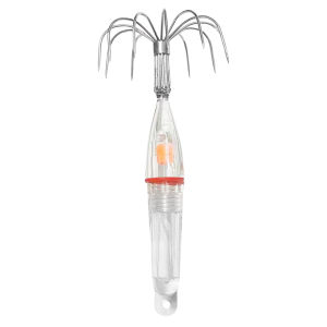 Móc Câu Cá Mực Có Đèn LED Chống Ăn Mòn Làm Bằng Thép Carbon Dễ Sử Dụng Tích Hợp Đèn Dùng Cho Câu Cá Đêm Gói 1-2 Cái