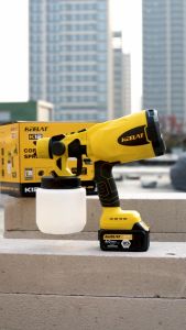 KEELAT KESG001 20V 3Ah Cordless Electric Spray Gun Woodworking Paint Sprayer Household Disinfection Spray Gun MT Battery