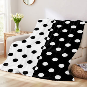 Split Polka Dots Winter And Summer Dual-Use Comfortable Flannel Blanket Soft And Sticky Sofa Cover Blanket Exquisite Gift