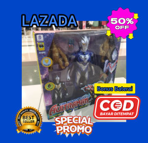 Mainan ultraman 1 set 5 super murah bisa nyala