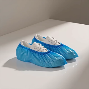 [100pcs][SG READY STOCK] Disposable CPE Plastic Shoe Cover - Blue