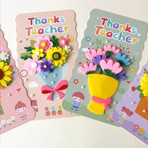 Kad Ucapan Hari Ibu DIY Kad Bunga 3D Kreatif Kanak Kanak Hadiah Untuk Mama Cikgu Terima Kasih Mother Day DIY Greeting Card 3D Bouquet Card Mom Teacher Days Gift Post Card 母亲节贺卡新款高级感儿童手工diy立体花束卡片送妈妈礼物 T003