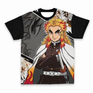 Bandai | Bộ Áo Thun Anime Demon Slayer - Người Lớn & Trẻ Em Cỡ Lớn Tay Ngắn Kiểu Dáng Thể Thao Trang Phục Cosplay Thoải Mái Chất Liệu Polyester
