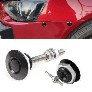 2Pcs 30mm Tombol Tekan Quick Release / Push Button Bonnet Hood Pin - Untuk Kap Mesin Mobil