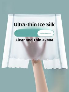 Miiow | Ultra-Thin Safety Pants Underwear Ice Silk Base Layer Shorts Cat Person Triangle Area Coverage Two-In-One Anti-Light Walking