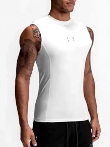 ASRV | Mens Summer Compression Tank Top Quick Dry Sleeveless Singlet Gym Running Workout Bodybuilding Sportswear Base Layer Vest
