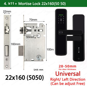 RAYKUBE K11 TT Lock Khóa Vân Tay Sinh Trắc Học Thông Minh Với APP/Bluetooth/Mật khẩu/Chìa khóa/Thẻ IC Mở Khóa Khóa Cửa Điện Hợp Kim Kẽm Cho Cửa Thép/gỗ/đồng Thau/thép Không Gỉ
