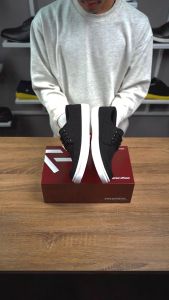 NAZ DRACO - Sepatu Sneakers Pria Kasual Travelling Kanvas Hitam Sol Dijahit Sepatu Kets Pria LOKAL