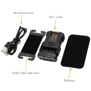 Tactical Flashlight EDC Portable Mini Safety Light Camping Hiking Light For Molle System 25mm Backpack Strap