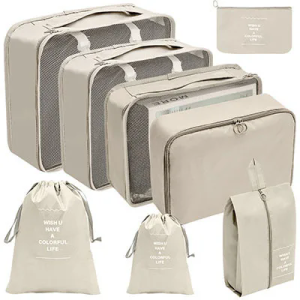 8/9PCS Set Packing Cubes For Travel Waterproof Clothes Underwear Shoes Toiletries Organizer Tidy Pouch Travel Storage Bag
