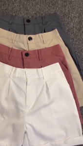 Hotpants Pendek Wanita Kancing Ukuran MLXL Celana Pendek Korea Terbaru Bahan Katun Drill Premium