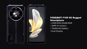 Fossibot F109 5G Rugged Phone 10600mAH Battery 6.75 Inch Display Cell Phone 8GB RAM+256GB ROM Android 14 NFC Mobile Phone