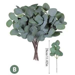 10/20PCS Artificial Eucalyptus Leaves Stems Bulk Leaf Artificial Plant DIY Home Decor Flowers for Wedding Bouquets Floral Decor