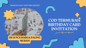 (Isi 15 pcs) COD Termurah Undangan Ulangtahun - Undangan Ulang Tahun - Birthday Card Invittation - Kartu Ucapan - Birthday Party - Undangan Pesta - Jimpitan