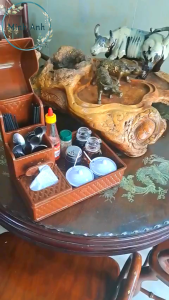 079 - Khay đựng đũa muỗng - Màu : Nâu gỗ  khay dua nhựa hộp giấy nắp đậy Gia Đình khay muỗng nhà hàng quán ăn căn tin trường học công ty