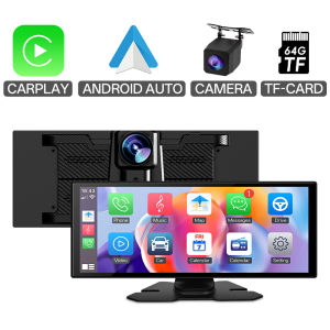 HIPPCRON | HIPPCRON 11.26" Portable Car Radio Multimedia Video Player IPS Touch Screen 1080P DVR Wireless CarPlay Android Auto Dual Lens