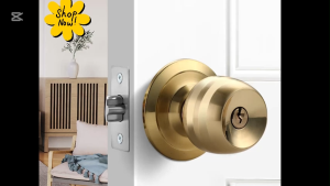 Round Ball Door Knob Set with Key Rotation Lock Bathroom Handle Lock Door Hardware Supplies