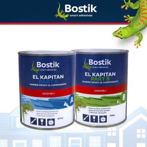 MARINE EPOXY EL KAPITAN BOSTIK MULTIPURPOSE EPOXY FOR BONDING FINISHING REPAIR OF BOATS PAINTABLE 1/8L - 1/2L EPOXY NA NAPIPINTURAHAN