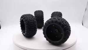 4PCS RC Car Wheels and Tires 12mm Hex 105mm outer diameter for MINI MAXX RC Car Upgrade