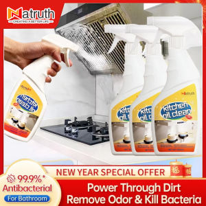 NATRUTH 4 Bottles Kitchen Cleaner Spray Heavy Oil Kitchen Cleaner Oil Stain Remover Foam Cleaner 500ML