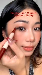 FOCALLURE FA-E28 Transferproof Hero Precise Line Winged Cat Eyeliner Stamp 2-in-1 Smudge-proof Long-lasting