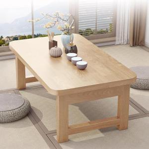 Foldable Solid Wood Study Table Bedside Low Computer Desk Tatami Style Small Tea Table Window Seat Table Economical Rubber Wood