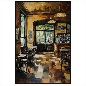 Tranh phong cảnh decor quán cafe. Tranh treo tườngdán tườngsơn dầucanvas trang trí.CGI-2099