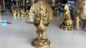 Tôn Tượng Khổng Tước Minh Vương Bằng Đồng Cao 28cm Nặng 24kg-Tượng Tây Tạng