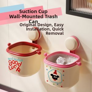 YINSHANG | Cute Multicolor Wall-Mounted Trash Bin Mini