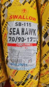 Ban motor depan belakang tubeless semua motor bebek SWALLOW SB-115 SEA HAWK 70/90-17 - 80/90-17