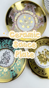 60/120SET CERAMIC SAUCE PLATE/ SAUCE PLATE / WEDDING DOORGIFT DINNERWARE/ MANGKUK SERAMIK BOHEMIA