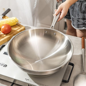 Flaw Special Offer Big Sale Uncoated 304 Stainless Steel Cooking Pot 32cm