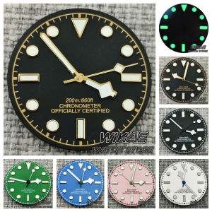 29mm NH35 White Blue Grey Green Black Pink Watch Dial Hand SetGold Rose Gold Index With C3 Luminous fit NH35 Movement Watch Part