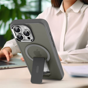 Invisible Stand Phone Case For iPhone 17 16 15 14 13 12 Pro Max For MagSafe Magnetic Translucent Hard Cover For iPhone 17 Air 16e 15 14 Plus Military Grade Shockproof Protective Casing