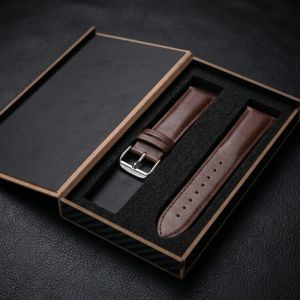 18mm 20mm 22mm Casual Business Leather Strap include Box Comfortable Replacement Wristband for Samsung Huawei Amazfit Watch 