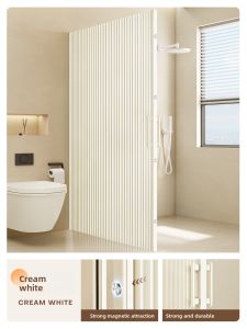 SHUDUODUN | Magnetic Waterproof Bath Curtain Foldable Shower Door Dry and Wet Separation