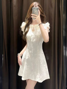 Nữ Phong Cách Quốc Gia Trung Quốc Trang Phục Sườn Xám Dành Cho Phụ Nữ Trẻ Trung Với Eo Thắt Tay Dài Màu Nguyên Chất Khối Họa Tiết Đầm