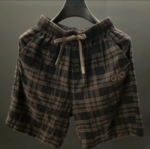 Quần Short Nam Mùa Hè Mỏng Thể Thao Thường Ngày Thời Trang Năm Điểm Thêu Kẻ Sọc Quần Short Nam Cạp Vừa Dài Đến Đầu Gối