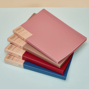 1 Pack Vintage Color Thickened Data Book Office Financial Contract Invoice Storage Folder Desktop Storage Document Box