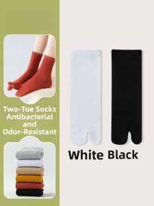 JINGCHI | Ladies Breathable Antibacterial Split-Toe Socks Comfortable Slip-On Sandals Thumb Separating Socks Summer Anti-Odor socks