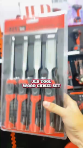 JLD TOOL Heavy Duty Wood Chisel 1/4" - 1-1/2" for Chiseling Hewing Carving Engraving