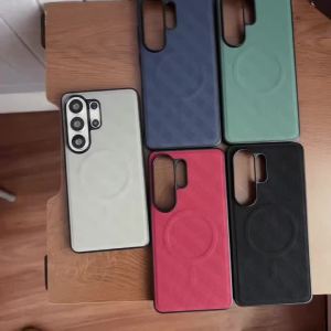 Business Cross Texture PU Leather Magnetic Phone Case For Samsung Galaxy S26 Ultra Plus S26+ A57 A37 A17 Shockproof Back Cover