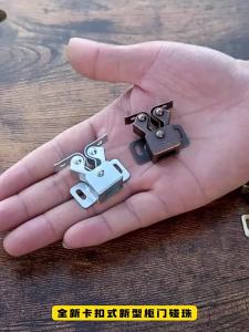 2/4/10 Sets Press Wardrobe Door Buckle Cabinet Latches Double Roller Catch Hardware for FurnitureCupboardDrawersCloset Door