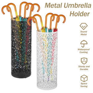 Metal Umbrella Storage Rack Round Umbrella Holder Bin Waterproof Multipurpose Umbrella Stand Rack For Home Office Hotel Entryway