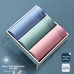 MiiOW | Ice Silk Seamless Mens Boxer Shorts