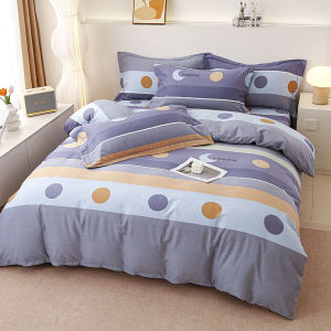Thickened High Yarn 100% Pure Cotton Brushed Three-Piece Bedding Set Dormitory Quilt Cover Sheet Bedding Accessories